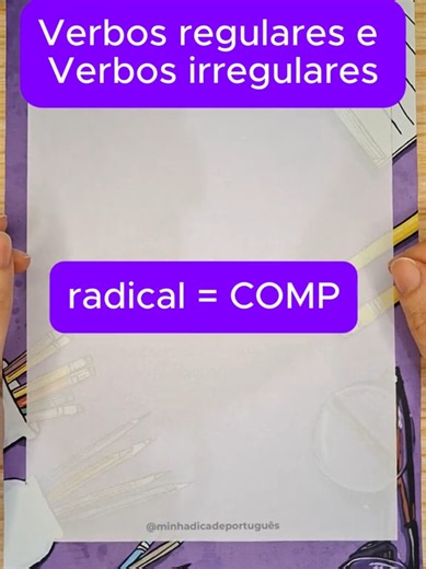 Verbos Regulares e Irregulares: NUNCA MAIS ERRE! (Truque Fácil) 🤯 ​Descrição do Vídeo: ​Você ainda se confunde na hora de conjugar verbos que mudam de forma do nada? Ou fica em dúvida se um verbo segue o padrão ou é