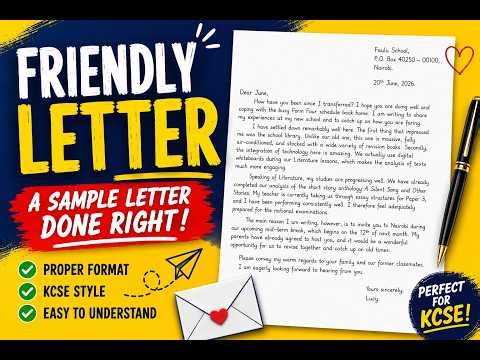 HOW TO WRITE A FRIENDLY LETTER