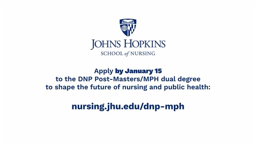 Time is running out to apply to the #JHSON DNP Post Masters/MPH Dual Degree program! Become a leader in nursing and public health to drive change and advance health equity for all. Learn more about this program: https://bit.ly/3X0BpxL | Johns Hopkins University School of Nursing