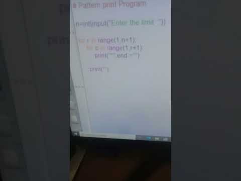Python practical on pattern print(1)