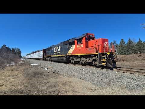 Defect Detector TRIPS As This Canadian National Freight Train Passes Over It..