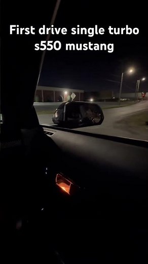 First test drive in the single turbo s550 mustang, bumper exit sounds insane!