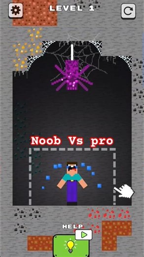 Minecraft Noob in Danger 😢 Save the steve 🤕!#shorts #funny