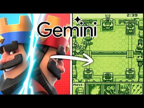 Dei 1 HORA pro GEMINI Recriar CLASH ROYALE do ZERO! (jogável?)