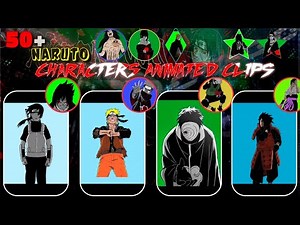"Naruto Animated Clip Pack for Edits | 50+ Characters | 4K Quality"