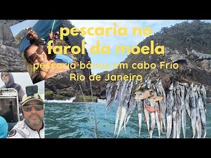 Fishing at Moela Lighthouse & Cabo Frio, Rio de Janeiro... With lots of fish coming out on the li...