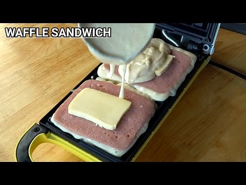 HAM AND CHEESE WAFFLE RECIPE/ WAFFLE SANDWICH