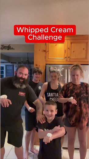 Family Whipped cream challenge | The Vich’s Fam