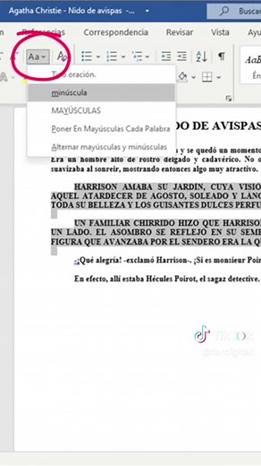 Cómo convertir texto a mayúsculas y minúsculas en Word
