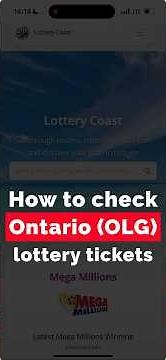 How to check OLG (Ontario) lottery tickets, winning numbers and latest lottery results?