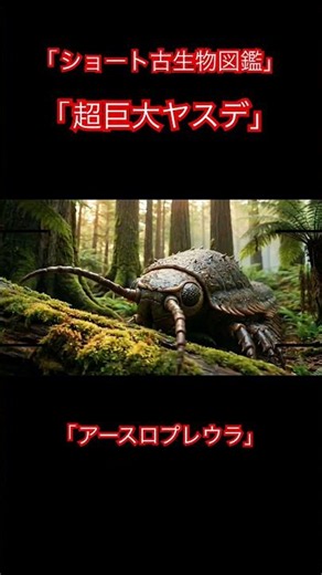 「ショート古生物図鑑・超巨大ヤスデ・アースロプレウラ」＃ショート古生物図鑑＃古生物＃節足動物＃ヤスデ＃アースロプレウラ #ショート動画 ＃AI