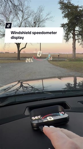 This windshield speedometer display makes driving safer and easier—see your speed right in your line of sight so you can stay focused on the road without constantly looking down at your dash. #windshieldspeedometer #headsupsdisplay #cardriving #roadsafety #caraccessories