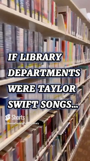 1.4K views · 26 reactions | Ooh... Look what the Eras Tour made us do! ✨ • #checkoutbcpl #boonelibrary #bookstagram #fyp #booktok #reels #libraryspace #erastour #taylorswift #swifties | Boone County Public Library | Facebook