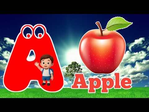 🌟 A for Apple 🍎 B for Ball ⚽ C for Cat 🐱 | A to Z Alphabet Learning for Kids