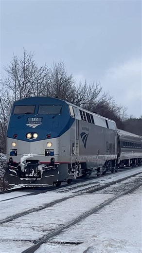 Amtrak P42DC #134 Leads Amtrak 280 Into Amsterdam On A Cold Winter Morning!
