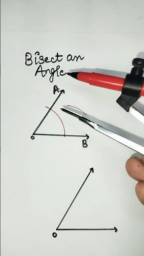 how to bisect an angle | Angle Bisector Construction | Geometry
