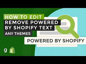 How To Remove or Edit Powered by Shopify Text | EASY