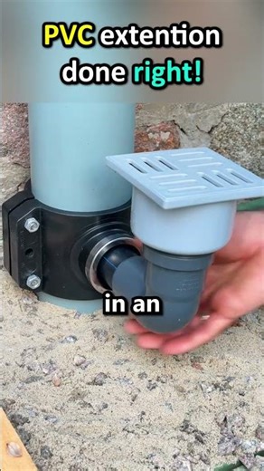 Hiding pipe extension tube with cement