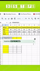 72K views · 393 reactions | #learnexcel #tipsandtricks #exceltricks #exceltips #tutorial #fbreels #reelsfb #reelsfbviralシ #fyp #reelsvideoシ | 365 Tips & Tricks | Facebook