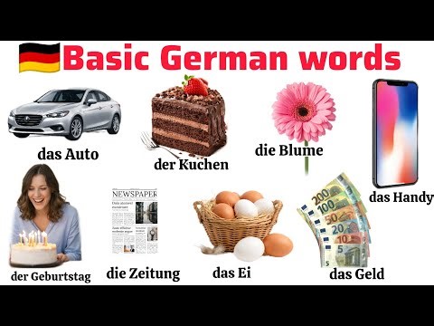 50 Basic German words || German learning ||Basic German words