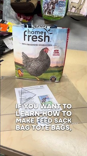 DIY feed sack bag, template and instructions. #diy #repurposed #tutorial #sewing #totebagstyle