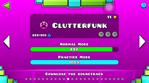 11.clutterfunk 终于过了！【几何冲刺】