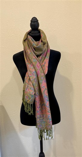Paisley Pashmina 100% Viscose Machine Wash Twisted Fringe - Etsy