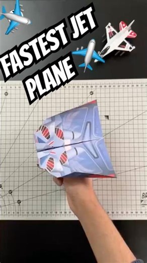 How to make homemade origami jet paper plane #diy #papercraft #paper #craft #origami #shorts