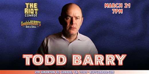 Comedian Todd Barry Live in Conroe
