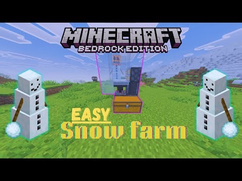 Minecraft Bedrock Automatic Snow Farm (Easy Tutorial)