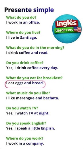 Simple Present in English/Presente Simple en Inglés #englishspeakingpractice #practicaingles#ingles