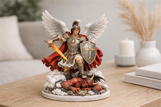 Archangel Michael STL Statue – Warrior Angel 3D Print File – Religious Christian Decor Figurine – Saint Michael Sculpture Download - Etsy