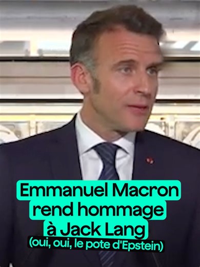 Ce lundi, Emmanuel Macron a rendu hommage à Jack Lang en saluant son engagement envers l'Institut du Monde Arabe, malgré les récentes polémiques et sa proximité avec Jeffrey Epstein.