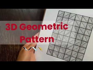 ​🤯 EASY 3D Illusion Drawing Tutorial! How to Draw a Complex Geometric Pattern for Beginners