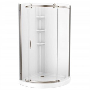 Delta Classic 38 in. L x 38 in. W x 70.63 in. H Corner Shower Stall/Kit BVS3-CL251-WHSS - The Home Depot