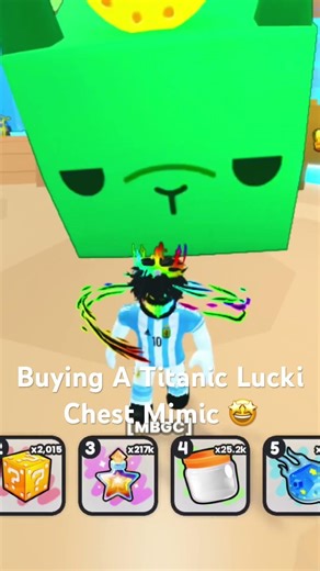 I Bought A Titanic Lucki Chest Mimic In Pet Simulator 99! #roblox #subscribe #petsimulator99