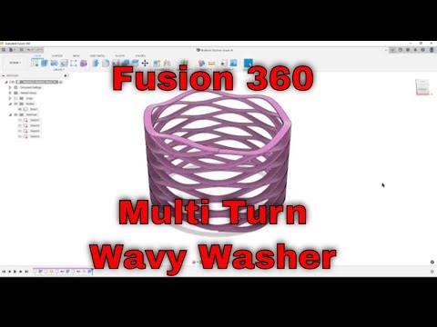 Fusion 360 - Multi turn wave washer (Emboss workflow)