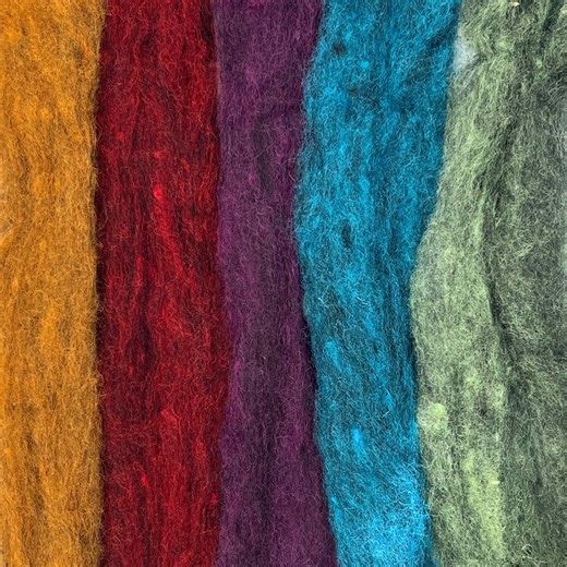 10 Colors Carded Corriedale Wool Sliver for Needle Felting, Blended Carded Wool Colors: 2D and 3D Needle Felting Projects - Etsy