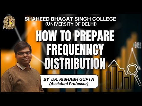 How to Prepare Frequency Distribution | Dr. Rishabh Gupta (Asst. Prof)
