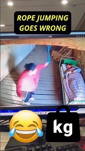 Jump rope gone wrong 😂 #shorts #jumprope #funny