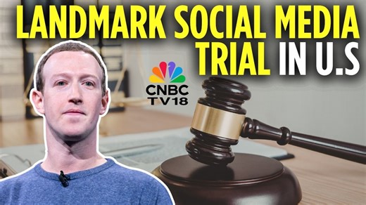 'Meta Platforms & YouTube deliberately designed products they knew would addict children', said the lawyer of Kaley G.M, a 20-year-old woman who is suing the two companies in California. The remarks were made on Feb 9 at a trial that will test whether Big Tech platforms can be held liable for their app design. Meta Platforms CEO Mark Zuckerberg is expected to be called as a witness at the trial. #Meta #MarkZuckerberg #CaliforniaSocialMediaTrial #CNBCTV18Digital | CNBC-TV18