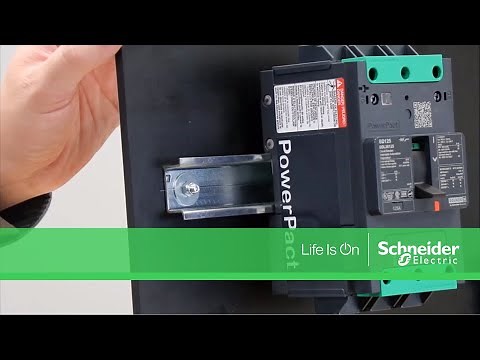Installing PowerPact B-Frame Breakers onto a DIN Rail | Schneider Electric Support