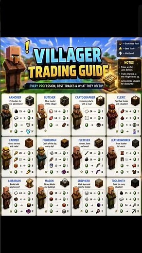 🔥 Master Every Villager Trade! 💚 Best Trades, Easy Emeralds & Pro Tips in Minecraft! 🧑‍🌾