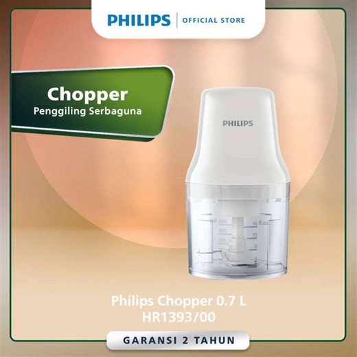 Promo Philips Chopper 0.7l Hr1393/00 Penggiling Daging Bumbu Serbaguna, Chopper Philips, Mixer Chopper Diskon 13% Di Seller Philips Flagship Store - Gudang Blibli | Blibli