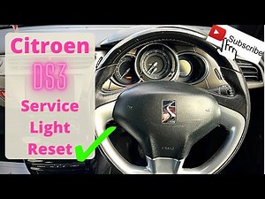 Citroen DS3 Service Light Reset “How To”