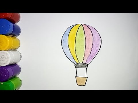 Cara Menggambar Balon Udara Mudah | How to draw air balloon for beginners