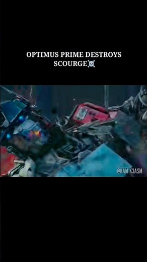 OPTIMUS PRIME'S BRUTAL FINISH ON SCOURGE WAS INSANE☠️#scourge#optimus prime#transformers#brutalfight