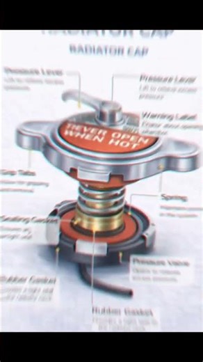 🚗 Radiator Cap – Function and Working #automobile #mechanic