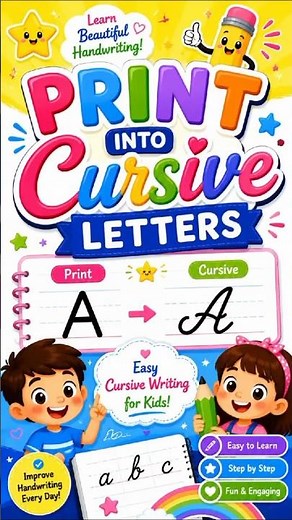Print to Cursive Letters | Easy Cursive Writing Practice for Beginners ✍️