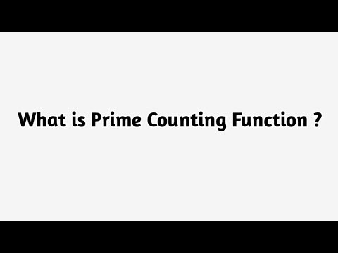 What is Prime Counting Function ?